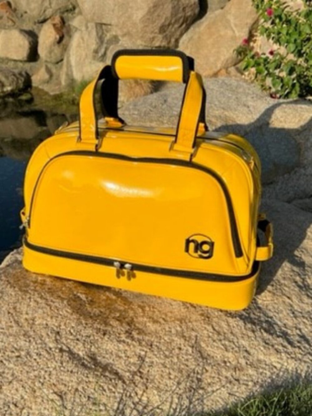 Carbon Fiber Leather Lifestyle Bag - Yellow